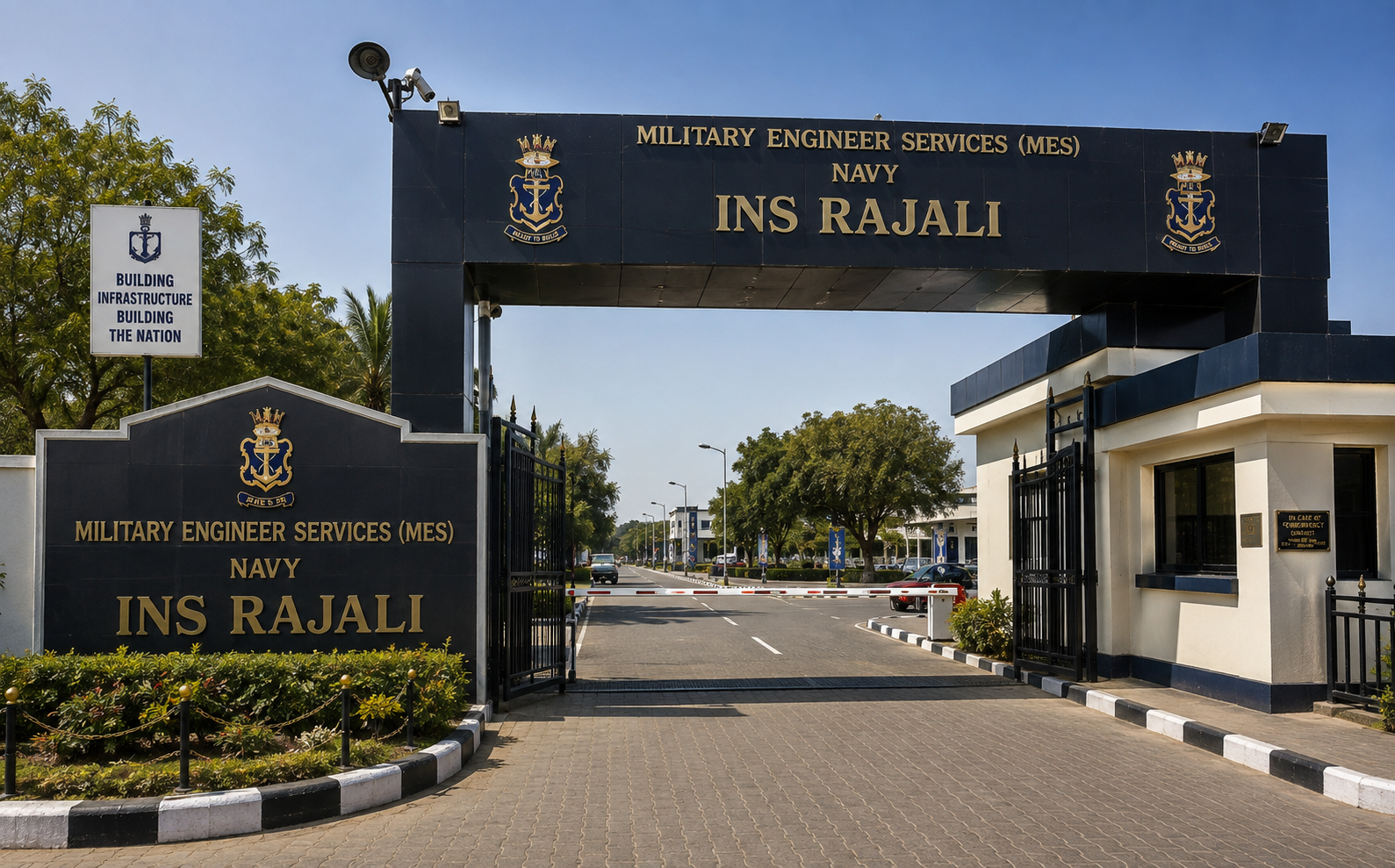 Concertina coil perimeter fencing supplied to INS RAJALI for Military Engineer Services (MES) Navy