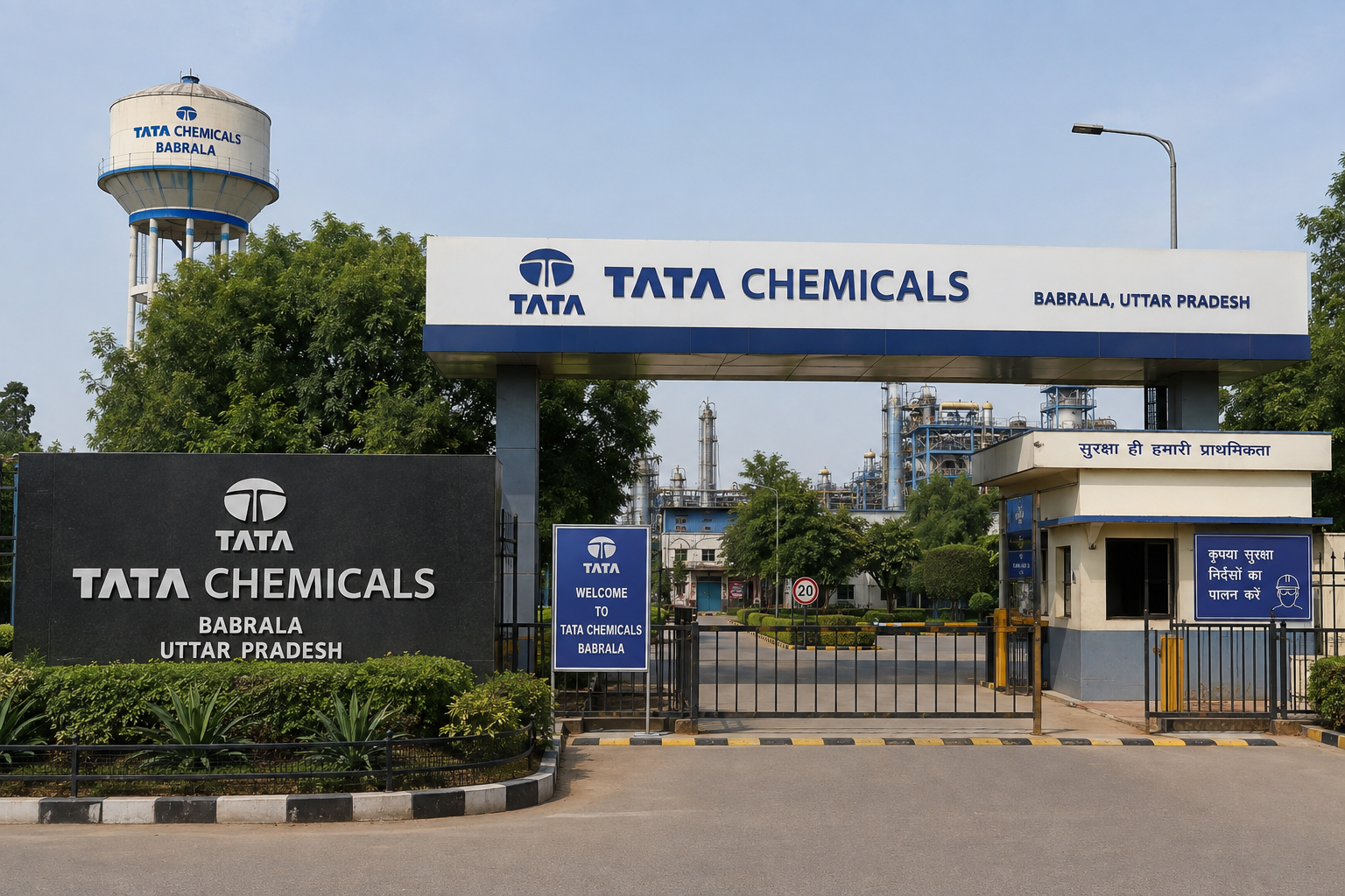 Concertina coil perimeter fencing supplied to Tata Chemicals, Babrala, Uttar Pradesh